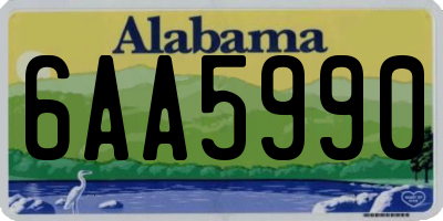 AL license plate 6AA5990