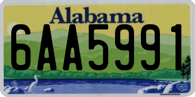 AL license plate 6AA5991