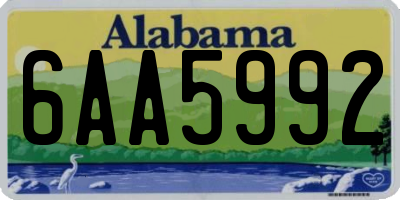 AL license plate 6AA5992