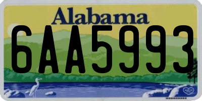 AL license plate 6AA5993