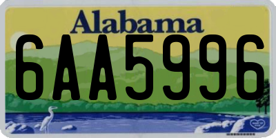 AL license plate 6AA5996