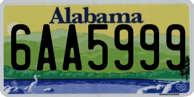 AL license plate 6AA5999