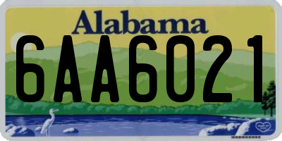AL license plate 6AA6021