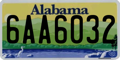 AL license plate 6AA6032