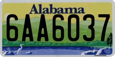 AL license plate 6AA6037