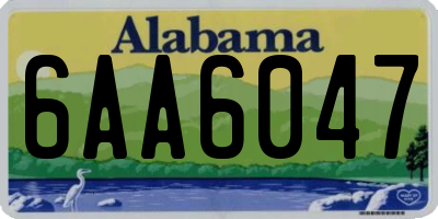AL license plate 6AA6047