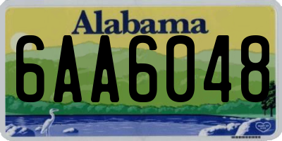 AL license plate 6AA6048