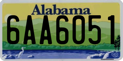 AL license plate 6AA6051