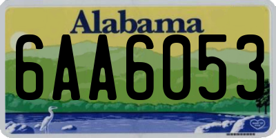 AL license plate 6AA6053