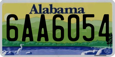 AL license plate 6AA6054