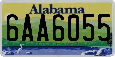 AL license plate 6AA6055