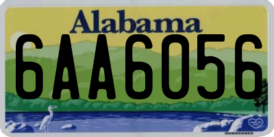 AL license plate 6AA6056