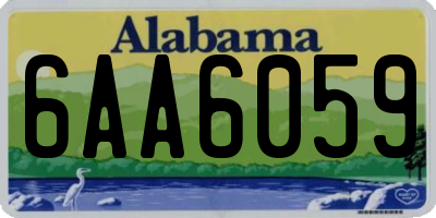 AL license plate 6AA6059