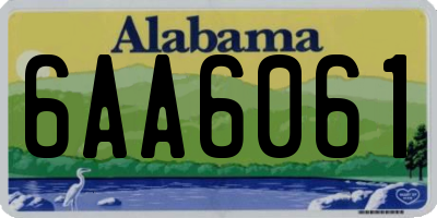 AL license plate 6AA6061