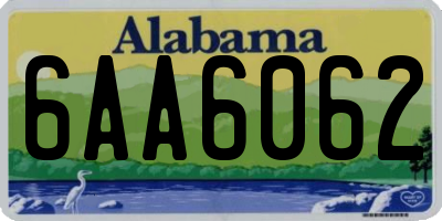 AL license plate 6AA6062