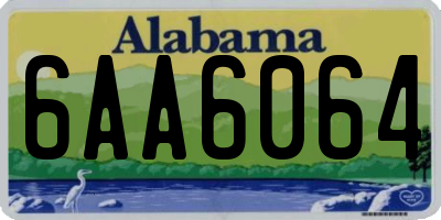 AL license plate 6AA6064