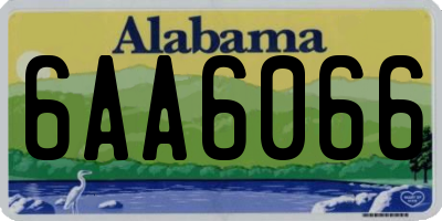 AL license plate 6AA6066
