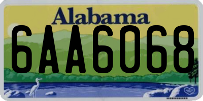 AL license plate 6AA6068