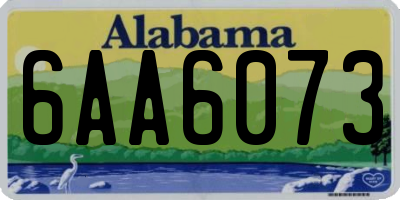 AL license plate 6AA6073