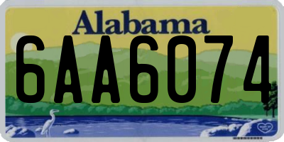 AL license plate 6AA6074