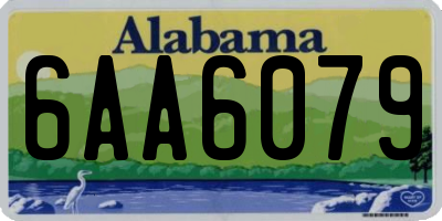 AL license plate 6AA6079