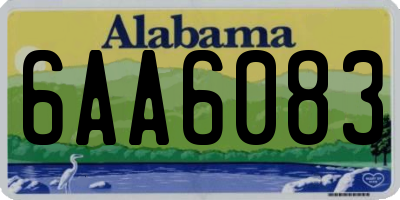 AL license plate 6AA6083