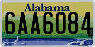 AL license plate 6AA6084