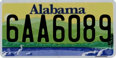 AL license plate 6AA6089