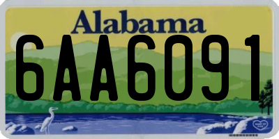 AL license plate 6AA6091