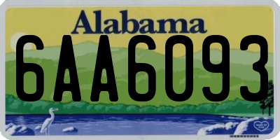 AL license plate 6AA6093