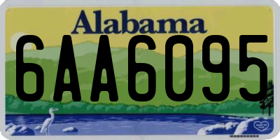 AL license plate 6AA6095