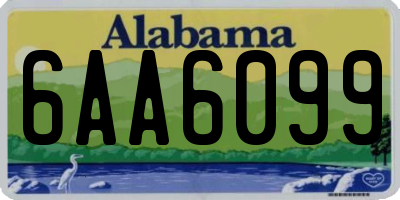 AL license plate 6AA6099
