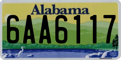 AL license plate 6AA6117