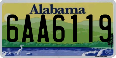 AL license plate 6AA6119