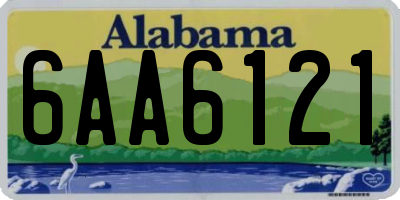 AL license plate 6AA6121