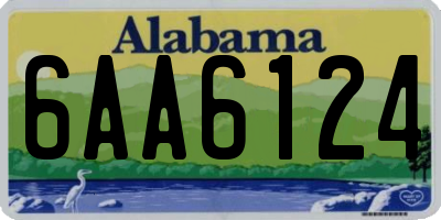 AL license plate 6AA6124