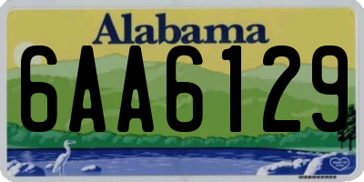 AL license plate 6AA6129