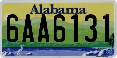 AL license plate 6AA6131