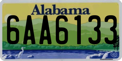 AL license plate 6AA6133