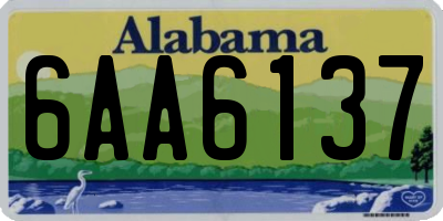 AL license plate 6AA6137