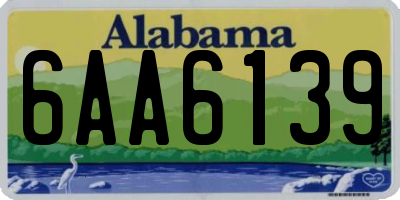 AL license plate 6AA6139