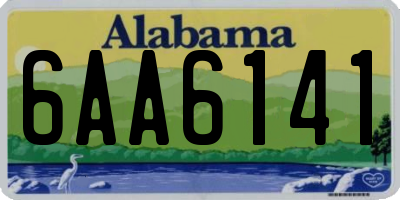 AL license plate 6AA6141