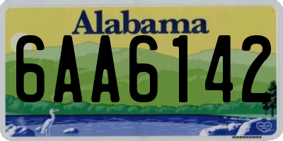 AL license plate 6AA6142