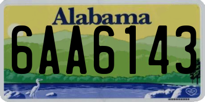 AL license plate 6AA6143