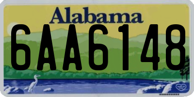 AL license plate 6AA6148