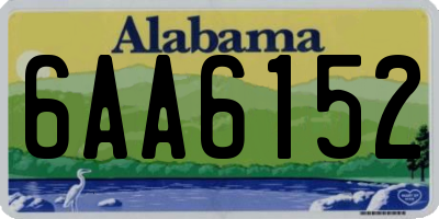 AL license plate 6AA6152