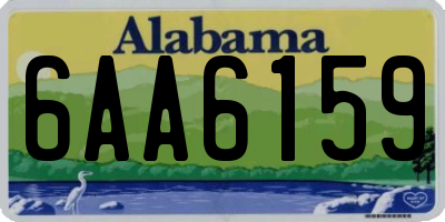 AL license plate 6AA6159