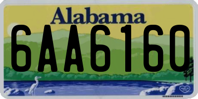 AL license plate 6AA6160