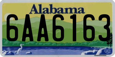 AL license plate 6AA6163