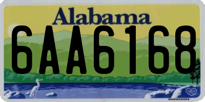 AL license plate 6AA6168